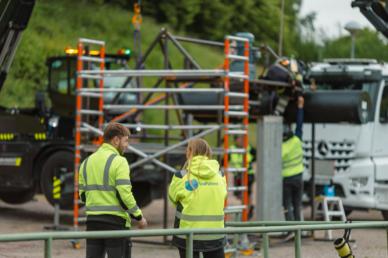 The SeaPattern team on site during installation