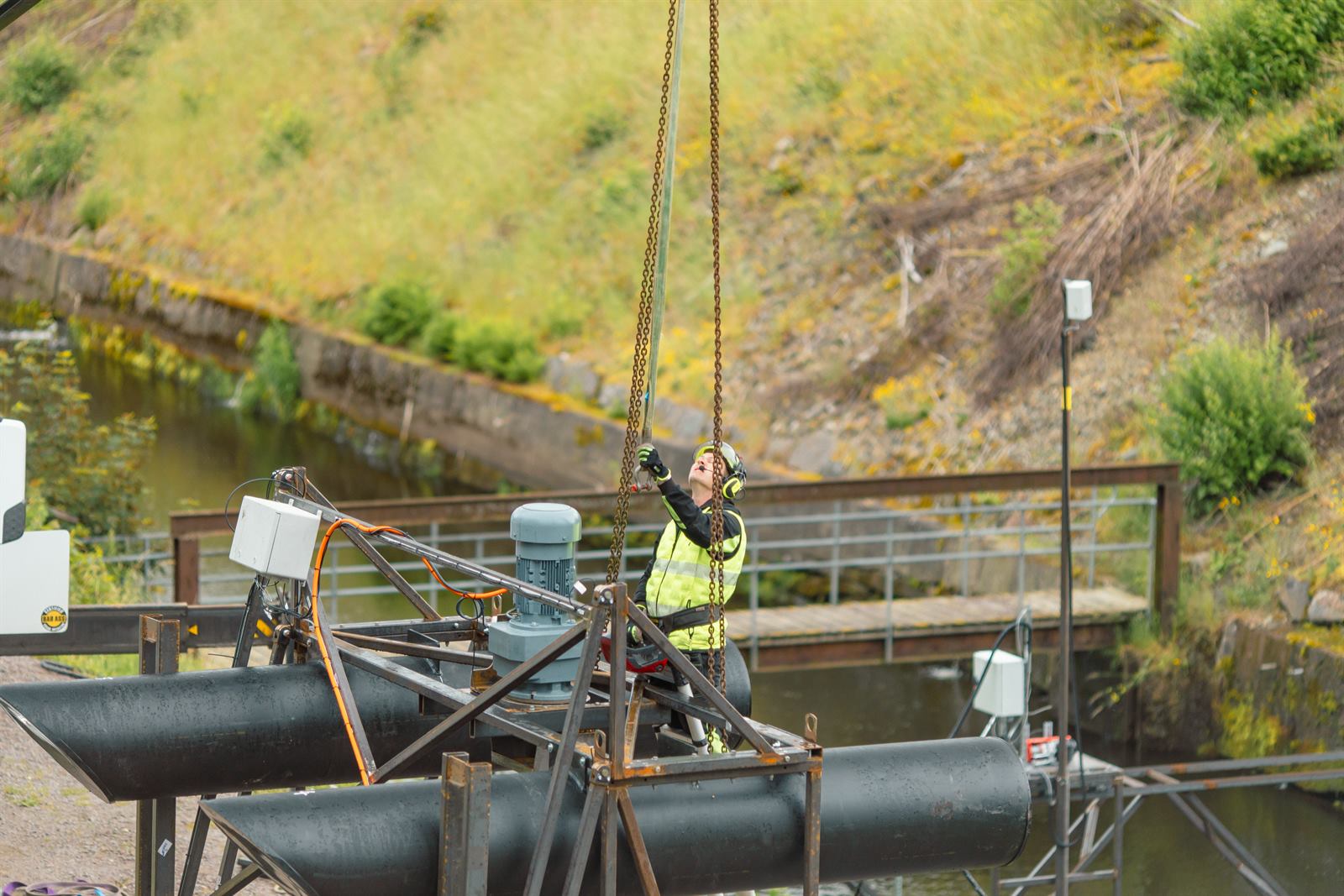 Measurement and control equipment on the test rig
